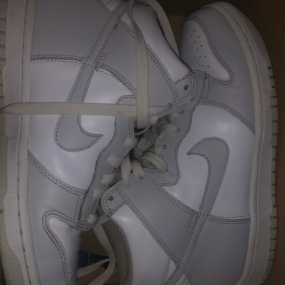 VAST GREY NIKE DUNKS HIGH TOPS